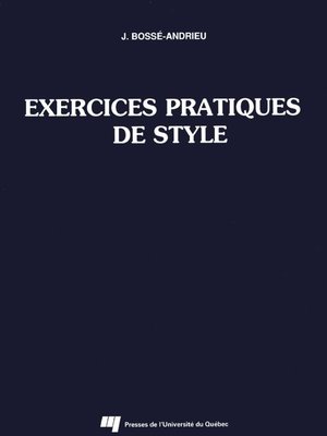 cover image of Exercices pratiques de style